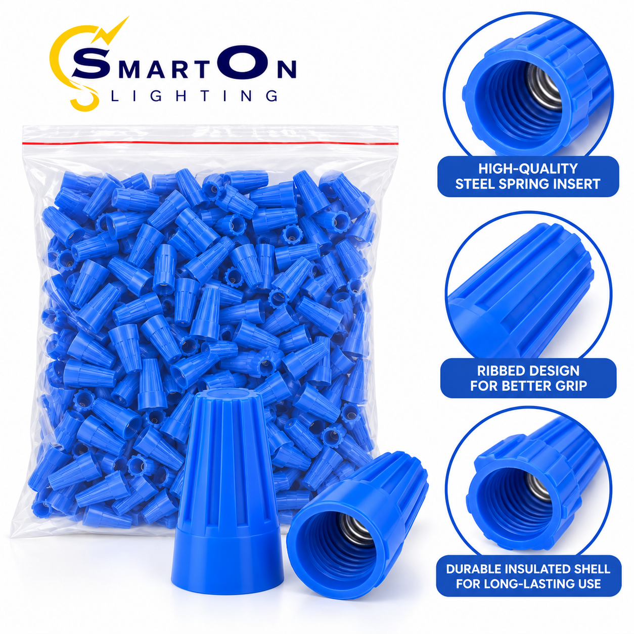 Blue Terminal Wire Nut MP17-Bl-100Pcs