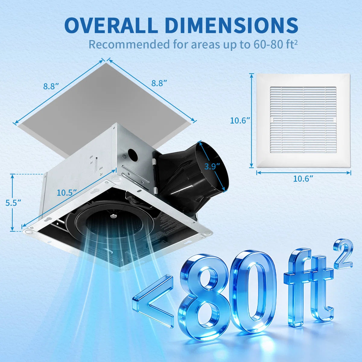 Bathroom Exhaust Fan Series 80 CFM