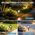 Dimmable Horn-Shaped Landscape Spotlights , 3000K Warm White/4000K Neutral White/5000K Cool White, Outdoor Waterproof Pathway Light for Garden Yard Patio
