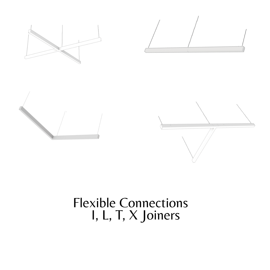 2"/4"/8" Black Up & Down Architectural LED Linear