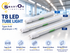 T8 LED Tube Light – Type A+B Hybrid, Aluminum + PC