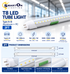 T8 LED Tube Light – Type A+B Hybrid, Aluminum + PC