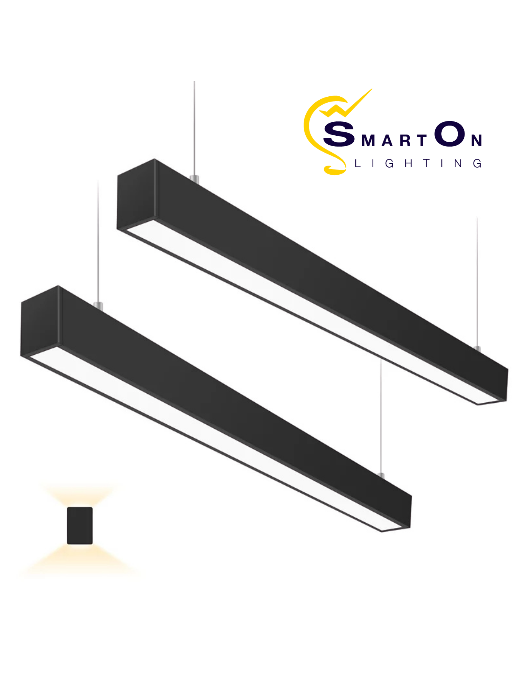 2"/4"/8" Black Up & Down Architectural LED Linear
