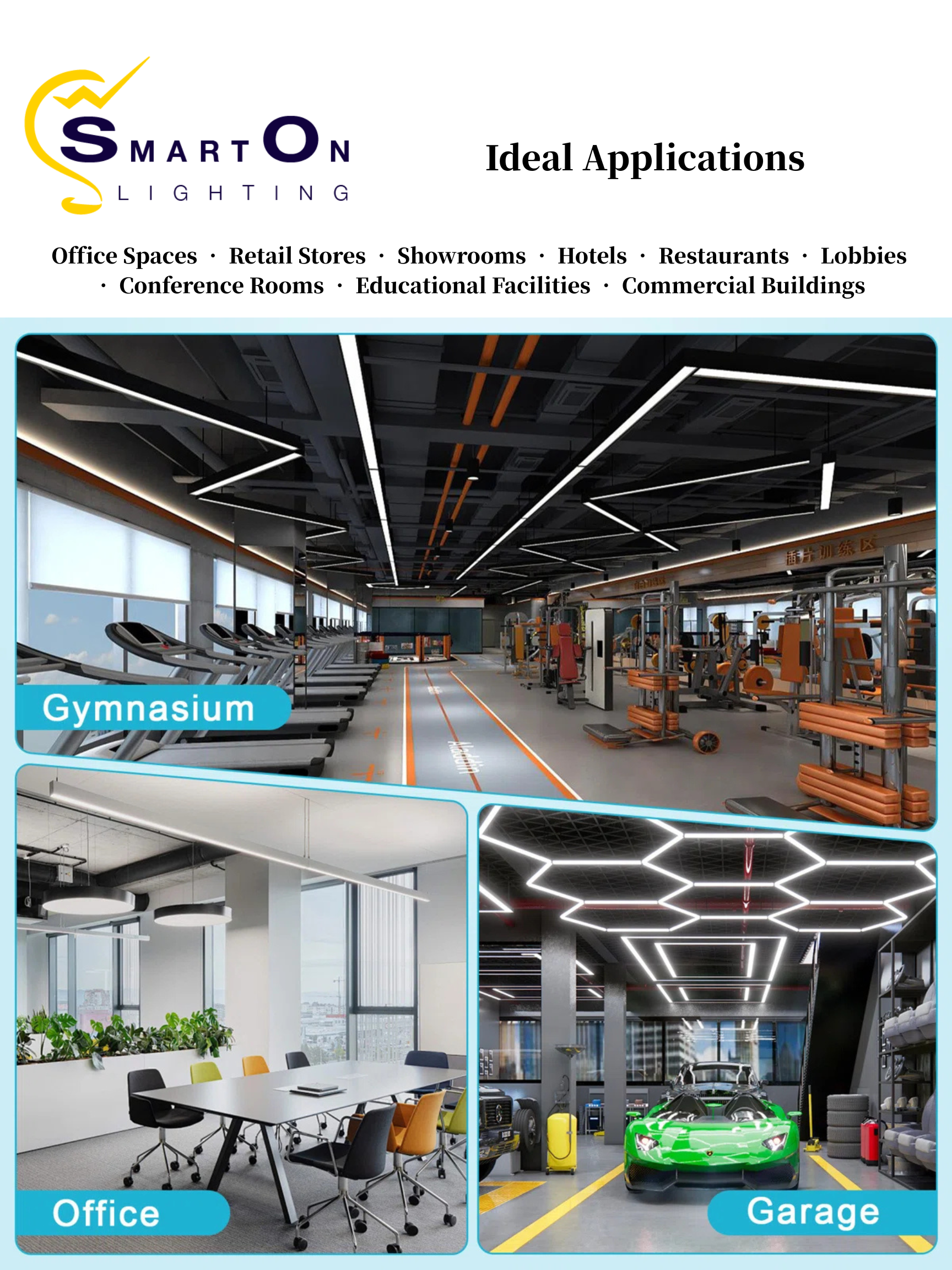 2"/4"/8" Black Up & Down Architectural LED Linear