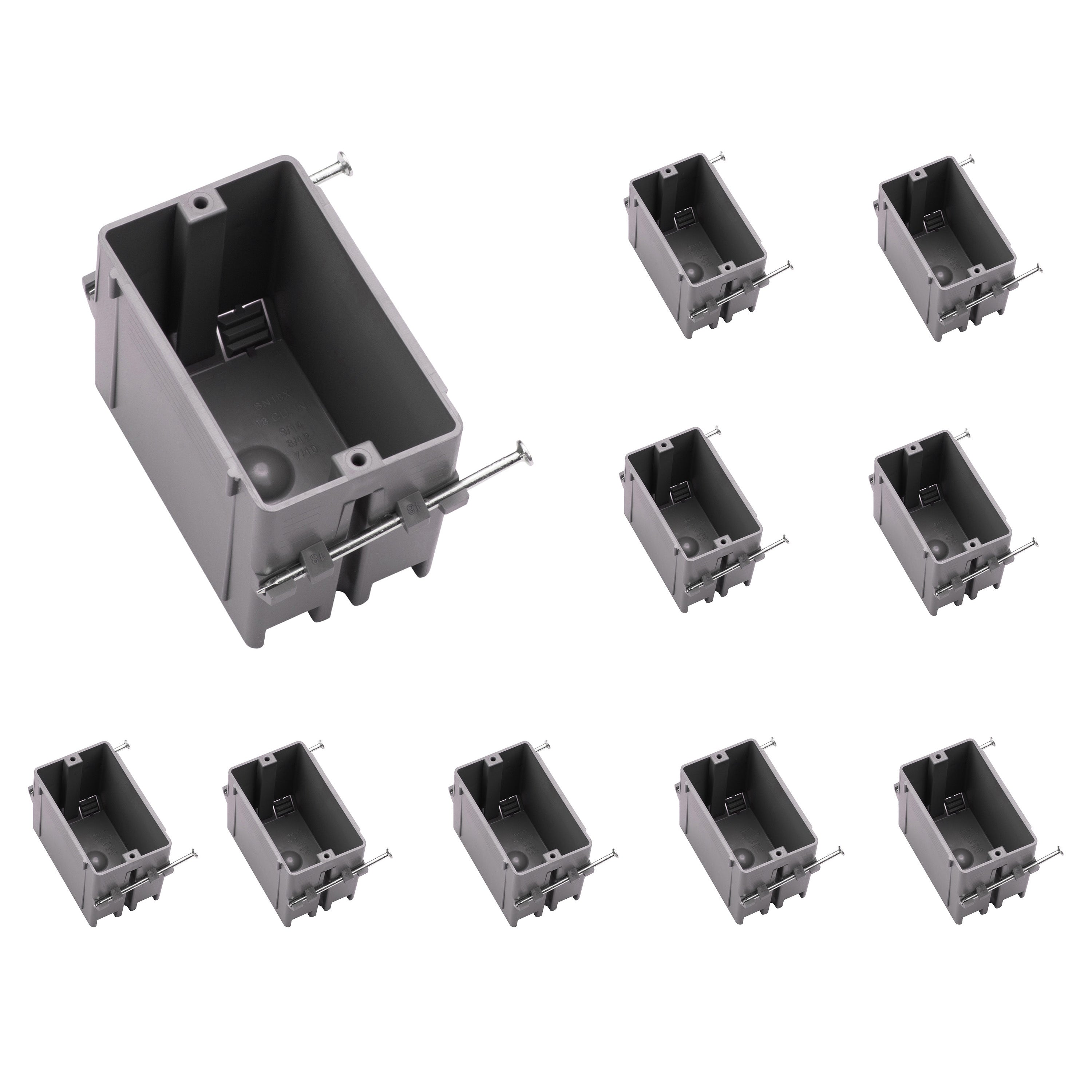 1-GNG Nail-On El Box 18inch Plastic Junction Box