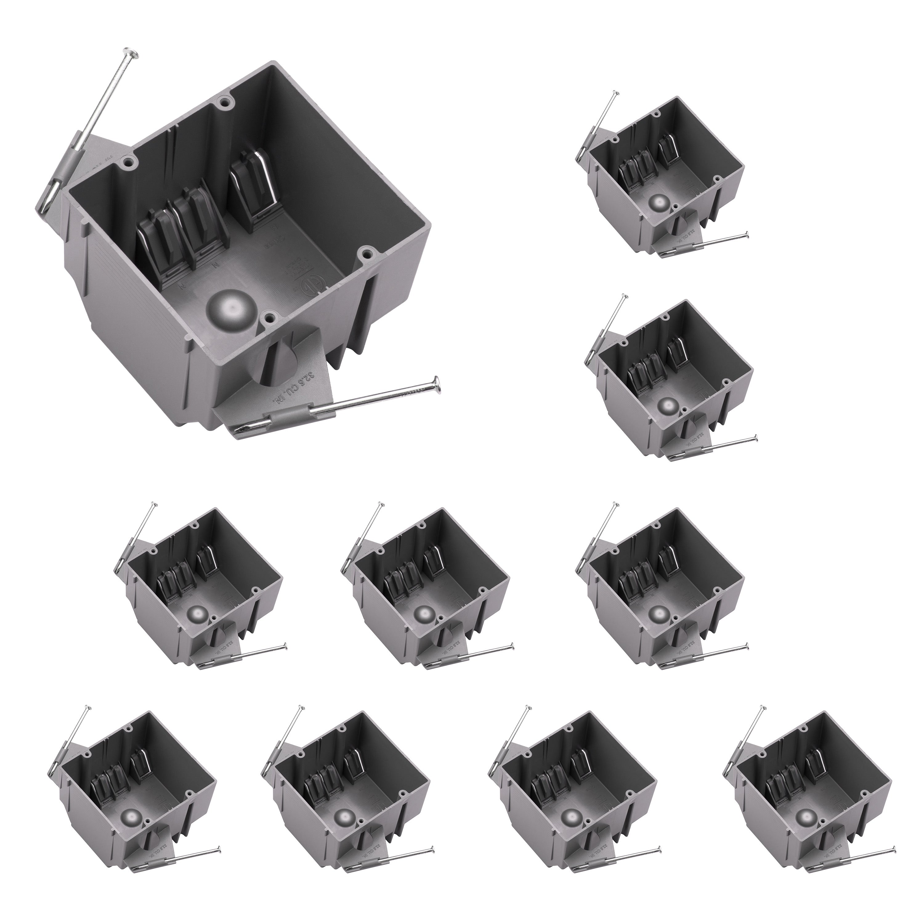 2-GNG Nail-On Electrical Box 32 inch Plastic Junction Box