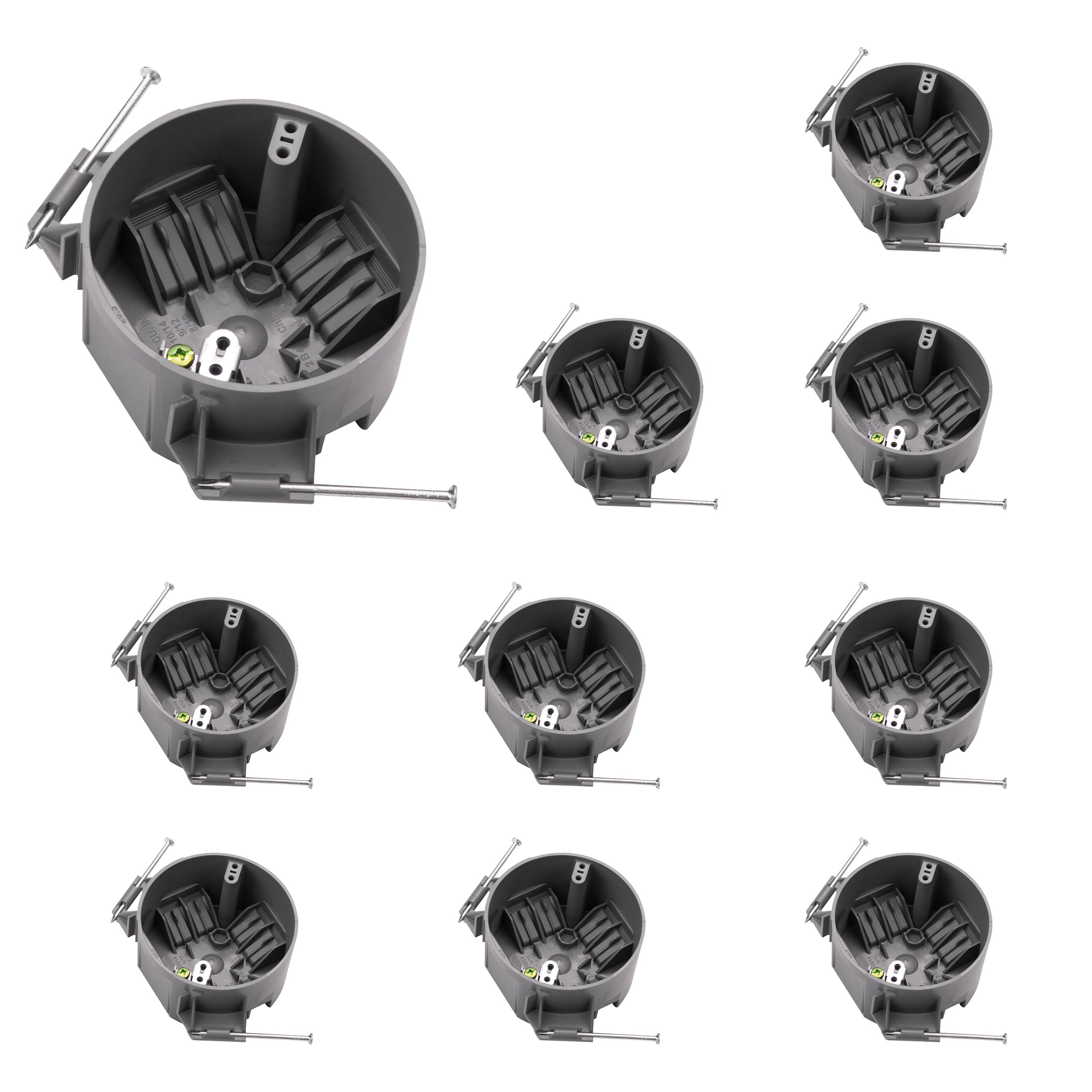 Round Nail-On Electrical Box 20 Inch Plastic Junction Box