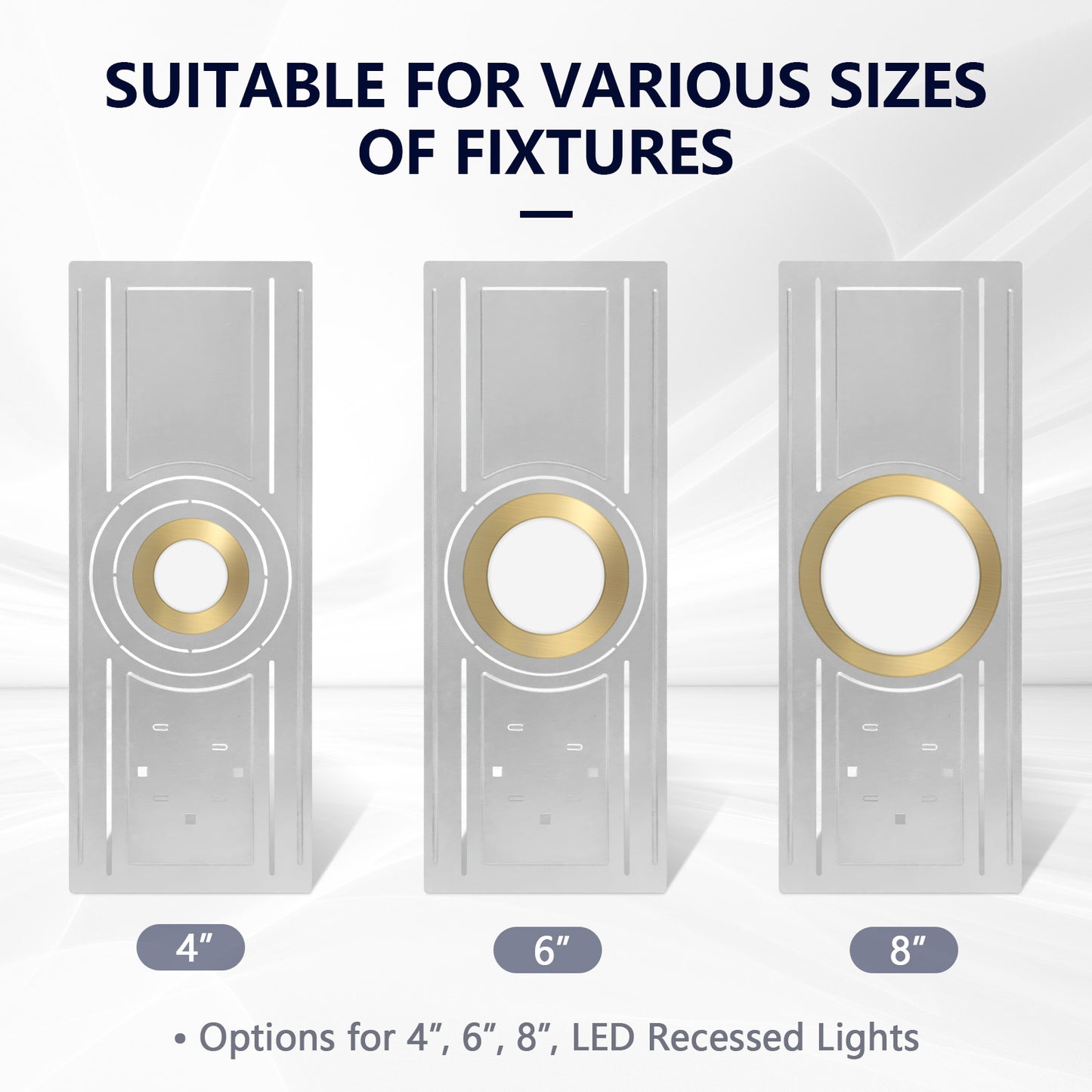 4/6/8Inch New Construction Mount Plate For Canless Downlight