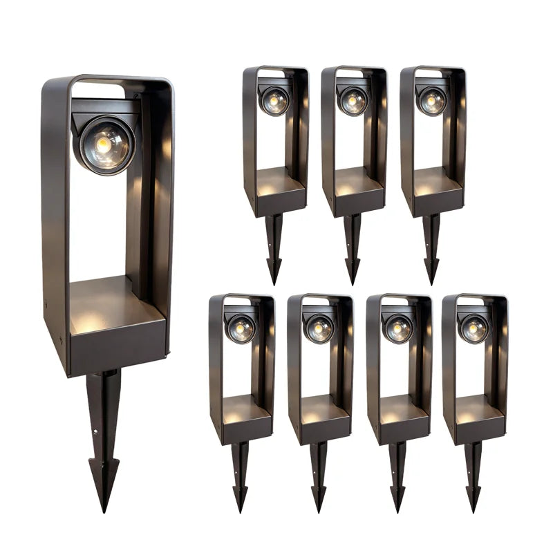 Oil-rubbed Brown Low Voltage Rotatable Pathway Lights, 180° Adjustable Head, 3000K 3W, LED Landscape Lighting for Wet Location, Wired walkway lights for Garden Yard
