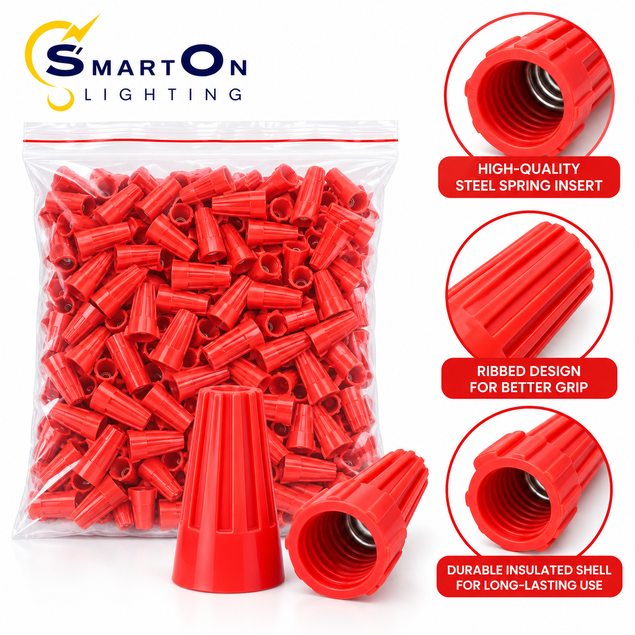 Red Terminal Wire Nut MPI3-RED-500pcs
