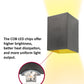 ECO Square Up-Down LED Cylinder Light Fixture, High Quality Aluminum Housing with Black Finish