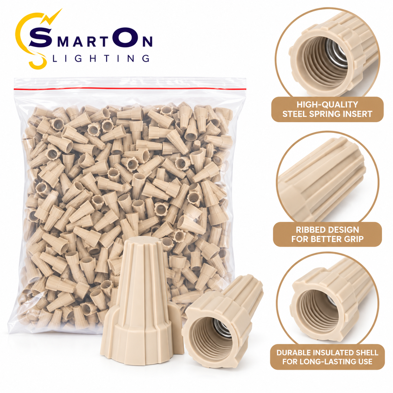 Tan Terminal Wire Nut MPI2-Tan-500PCS