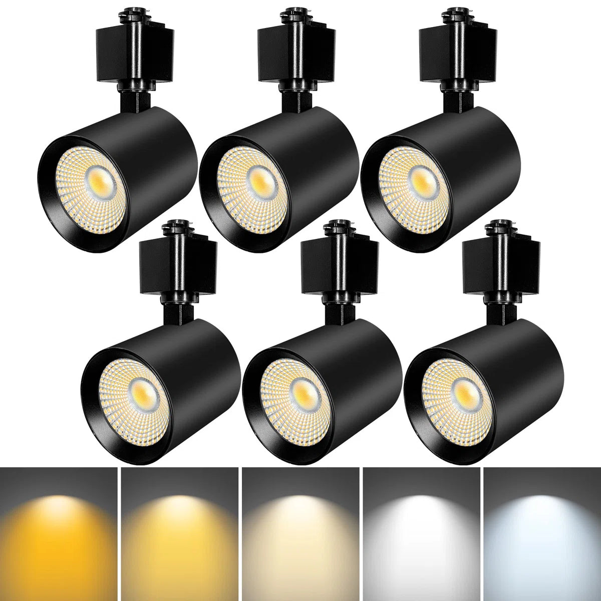 Black Track Light Heads