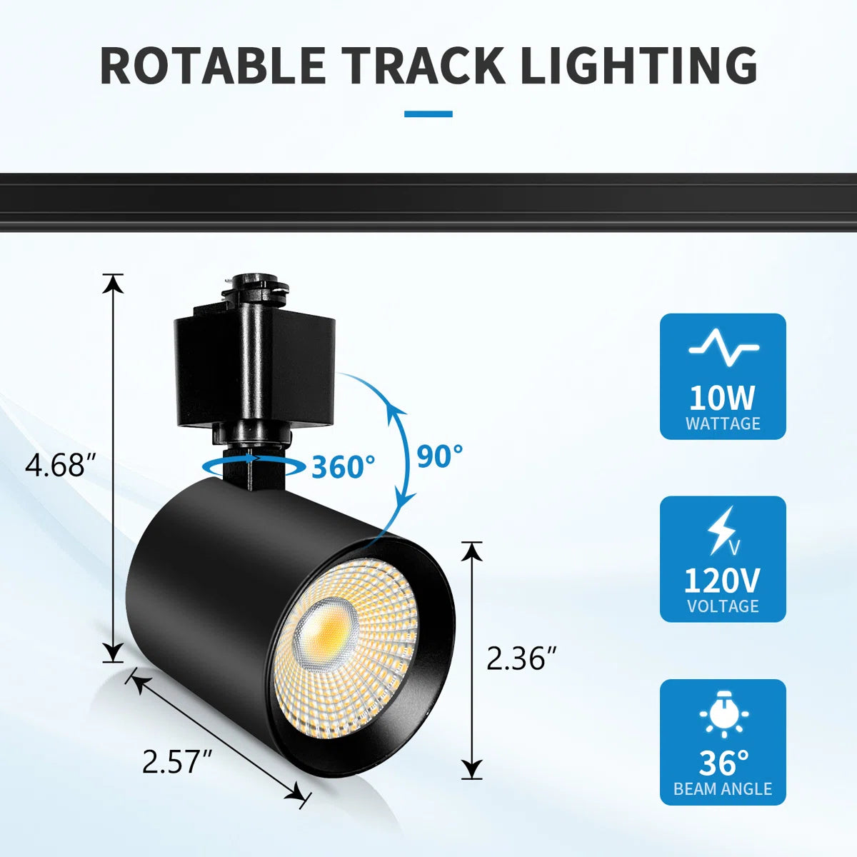 Celling Led Track LED Track Lighting Kit | Adjustable Ceiling Track Light System for Res ...