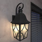 Outdoor Wall Light Fixtures, Waterproof Exterior Wall Sconce Porch Lights, Matte Black Outdoor Wall Lantern with Clear Glass, Outside Wall Mount Lighting for House, Garage, Front Door (1 pack)