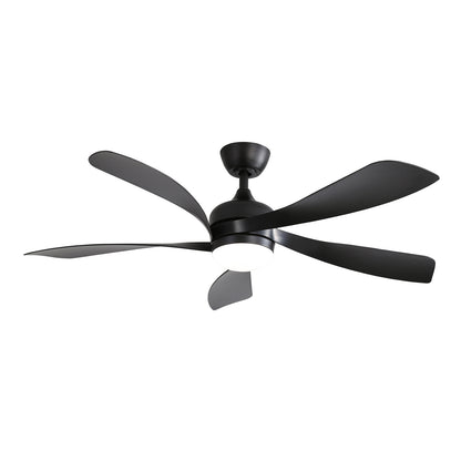 52 Inch Modern Ceiling Fan With 3 Color Dimmable 5 ABS Blades Remote Control Reversible DC Motor With Led Light
