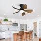 29 Inch Low Profile Flush Mount Ceiling Fan with Light Reversible Motor Remote Control