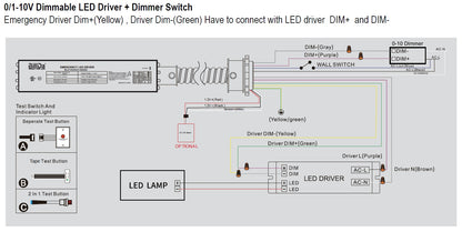 25W High Output Voltage Emergency Backup Driver and Battery