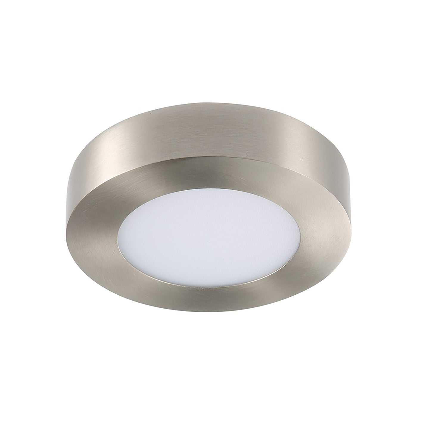 5.5 Inch 5CCT Color Selectable Surface Mount Panel Light Fixture, Brush Nickel Finish
