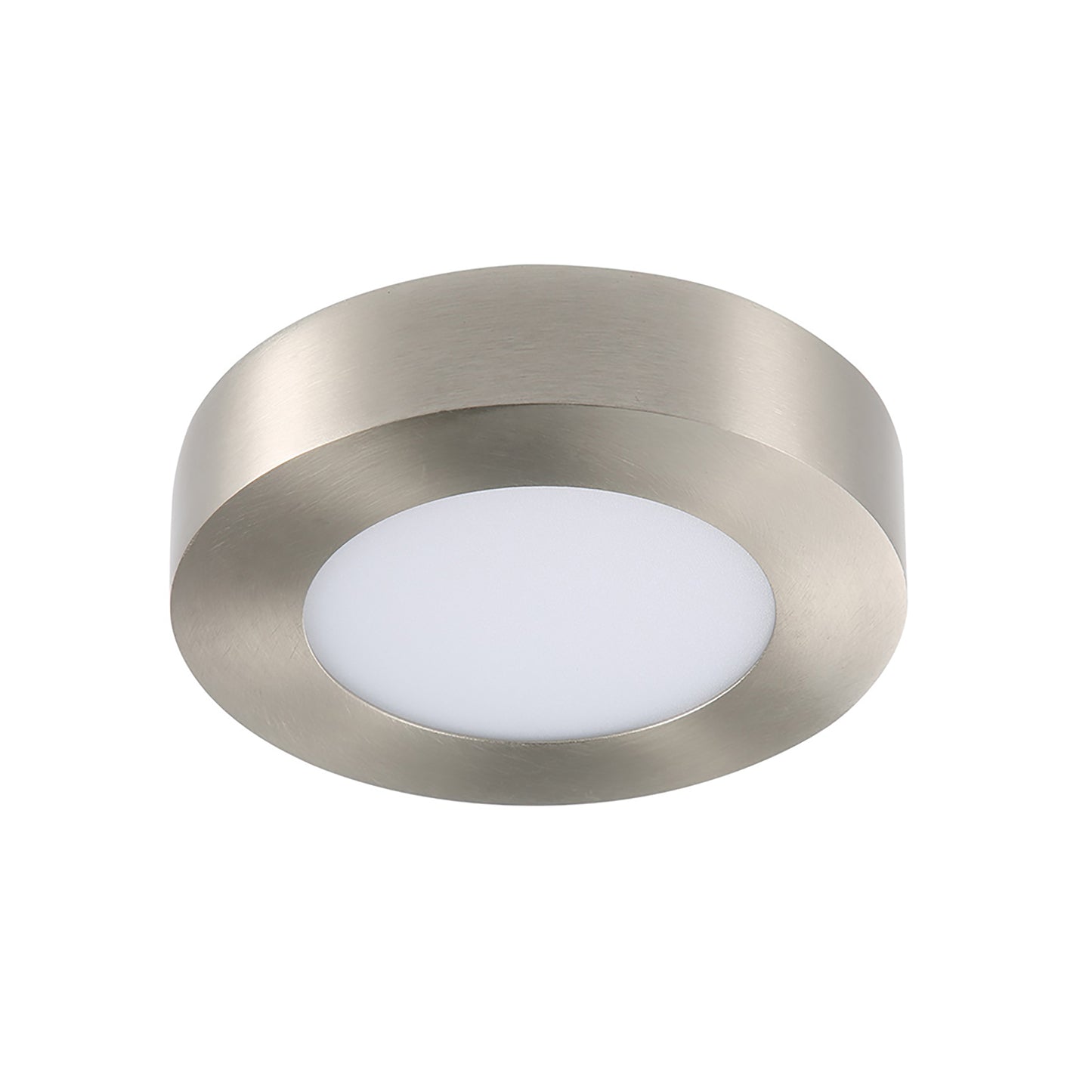 5.5 Inch Round Surface Mount Panel 5CCT 580Lumens Brush Nickel