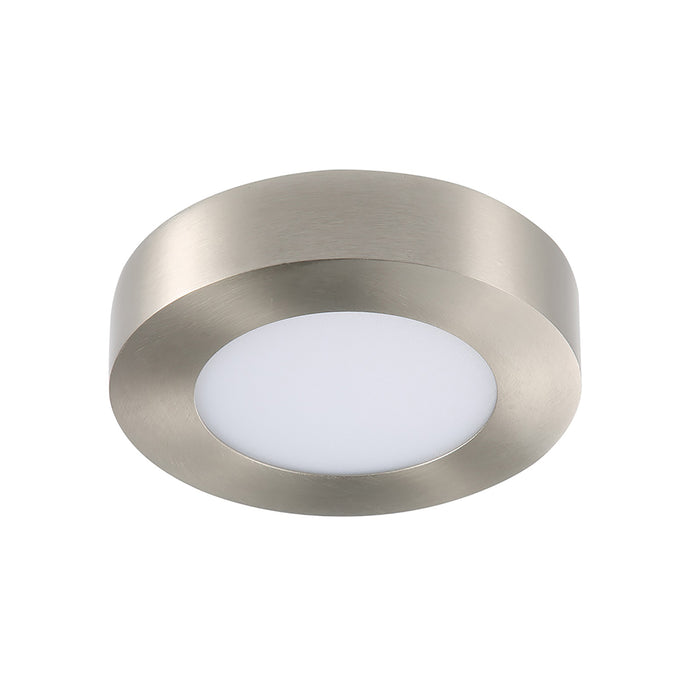 Run Bison 5.5 Inch 5CCT Color Selectable Surface Mount Panel Light Fixture, Brush Nickel Finish