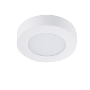Run Bison 5.5 Inch 5CCT Color Selectable Surface Mount Panel Light Fixture, White Finish
