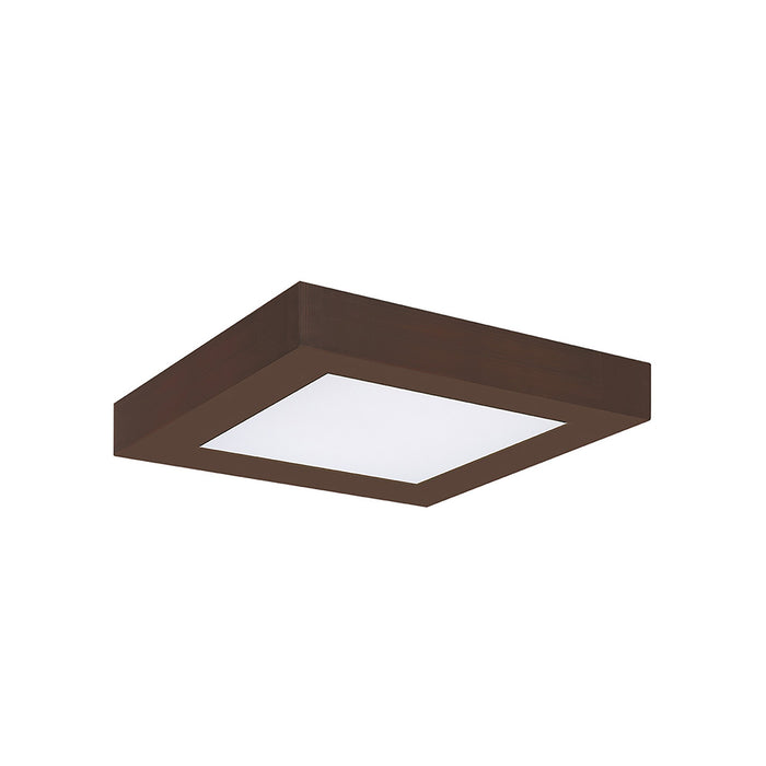 Run Bison 5.5 Inch Square 5CCT Color Selectable Surface Mount Panel Light Fixture, Bronze Finish