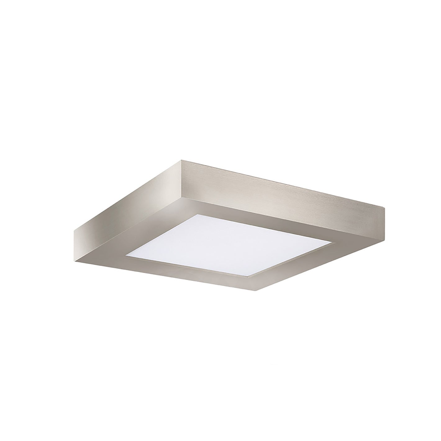 5.5 Inch Square 5CCT Color Selectable Surface Mount Panel Light Fixture, Brush Nickel Finish