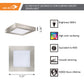 5.5 Inch Square 5CCT Color Selectable Surface Mount Panel Light Fixture, Brush Nickel Finish