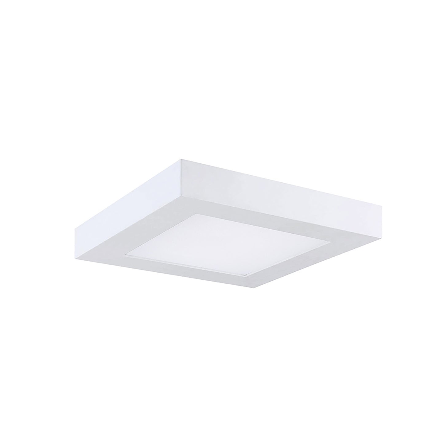 5.5 Inch Square 5CCT Color Selectable Surface Mount Panel Light Fixture, White Finish