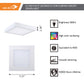 Run Bison 5.5 Inch Square 5CCT Color Selectable Surface Mount Panel Light Fixture, White Finish