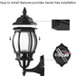 Run Bison Wall Lantern with 1 medium/E26 base light socket, Black Finish, Clear Bevelled Glass (Bulb NOT included)