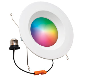 MW Lighting 5 Inch/6 Inch Smart RGB LED WIFI Downlight Retrofit Kits with Smooth Trim