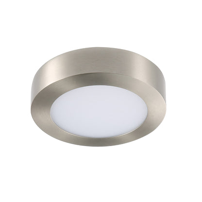 Run Bison 7 Inch 5CCT Color Selectable Surface Mount Panel Light Fixture, Brush Nickel Finish