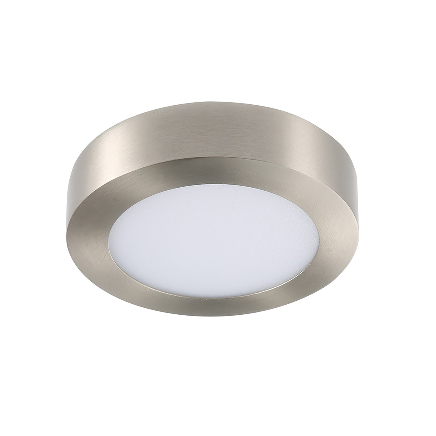 7 Inch 5CCT Color Selectable Surface Mount Panel Light Fixture, Brush Nickel Finish