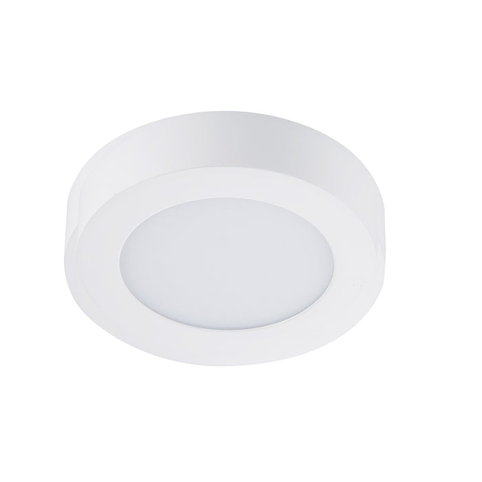 Run Bison 7 Inch 5CCT Color Selectable Surface Mount Panel Light Fixture, White Finish