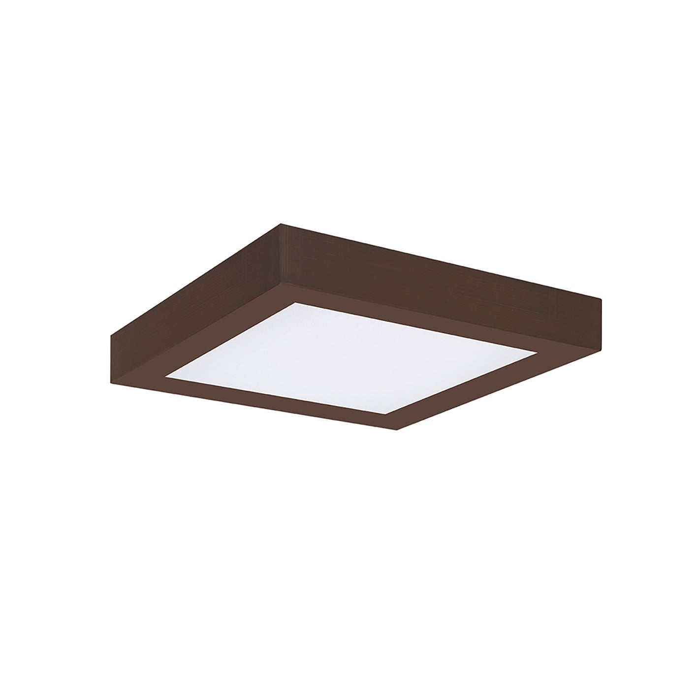 7 Inch Square 5CCT Color Selectable Surface Mount Panel Light Fixture, Bronze Finish