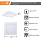 Run Bison 7 Inch Square 5CCT Color Selectable Surface Mount Panel Light Fixture, White Finish