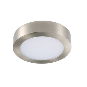 Run Bison 9 Inch 5CCT Color Selectable Surface Mount Panel Light Fixture, Brush Nickel Finish