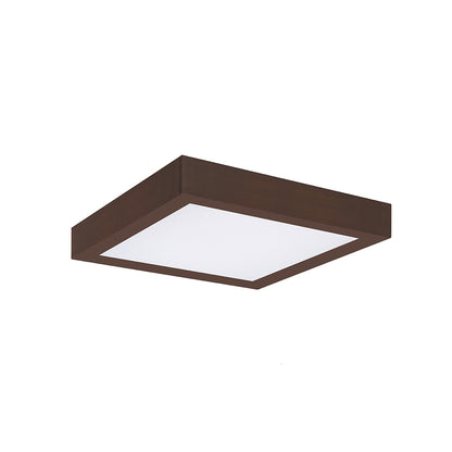 9 Inch Square 5CCT Color Selectable Surface Mount Panel Light Fixture, Bronze Finish