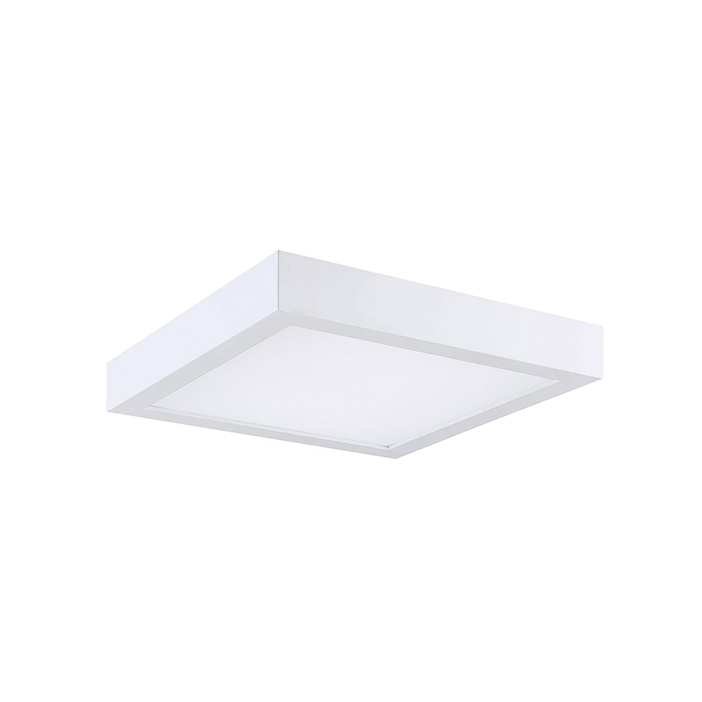 9 Inch Square 5CCT Color Selectable Surface Mount Panel Light Fixture, White Finish
