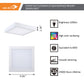 Run Bison 9 Inch Square 5CCT Color Selectable Surface Mount Panel Light Fixture, White Finish