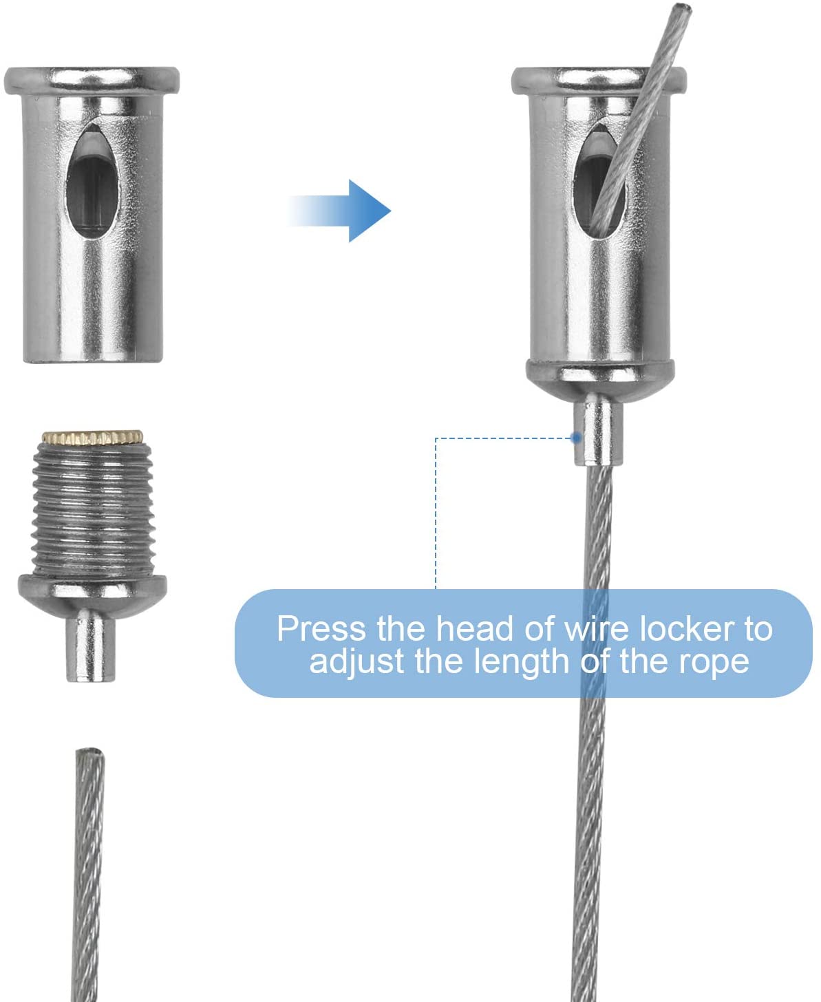 5FT Ceiling Suspension Cable Hanging Kit