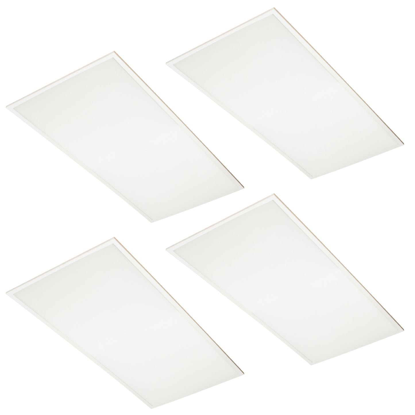 MW Lighting 4pack LED 2X4ft Edge-lite Wattage Adjustable Panel Light, 4000K