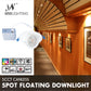 MW Lighting 4 inch LED Canless Spot Floating Recessed Light with CCT Selectable-2700k/3000k/3500k/4000k/5000k