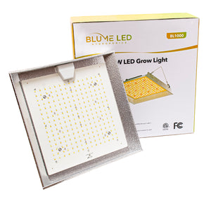 BLUME LED 100W Full Spectrum Commercial Grow Light Fixture, 120-277V input, 6 steps dimmable, suspension cable set included